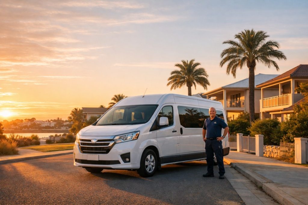 Dawesville shuttle service by Mandurah FIFO Shuttles at sunrise